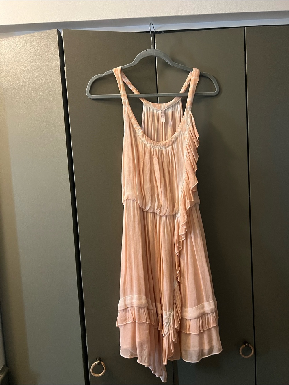 Free People Blush Pink Ruffle Sundress